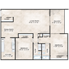 Three bedroom floor plan