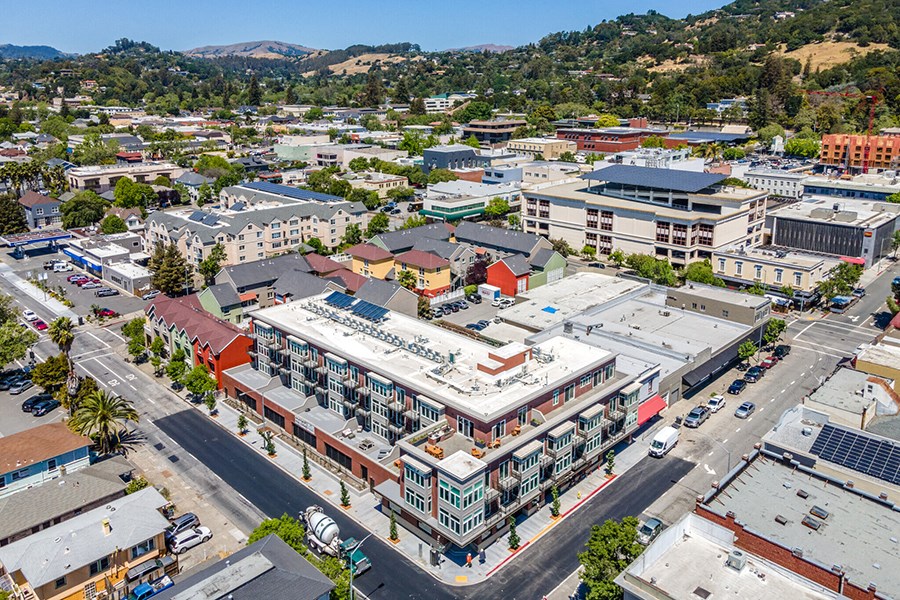 Aerial view of community