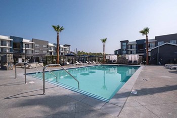 Santa Rosa CA Apartments - 38 North - Sparkling Pool Surrounded by Lounge Seating - Photo Gallery 43