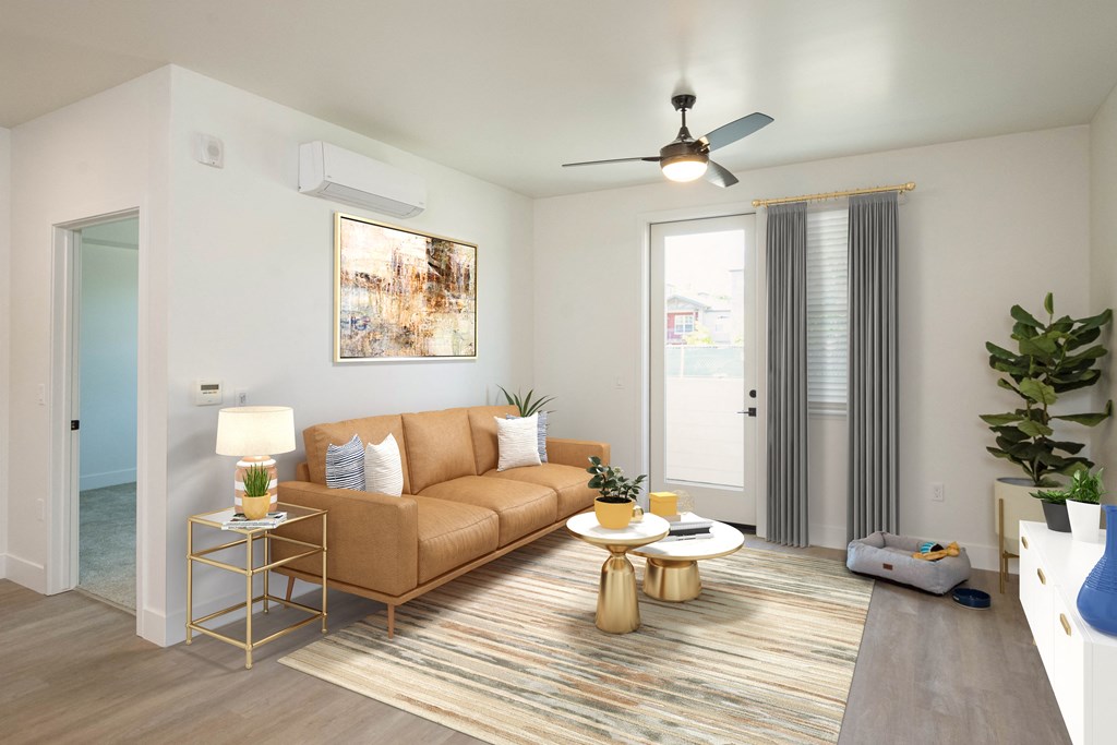 Living Room With Ceiling Fan at 38 NORTH, Santa Rosa, CA 95404