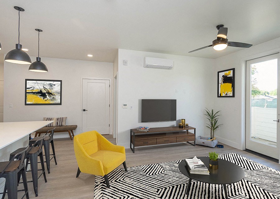 Living Room With TV at 38 NORTH, California, 95404