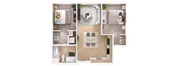 Two bedroom floor plan 