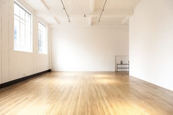 large room with windows