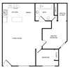 Two bedroom floor plan