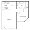 One bedroom floor plan