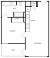 One bedroom floor plan