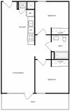 Two bedroom floor plan