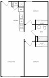 Two bedroom floor plan
