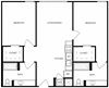 Two bedroom floor plan