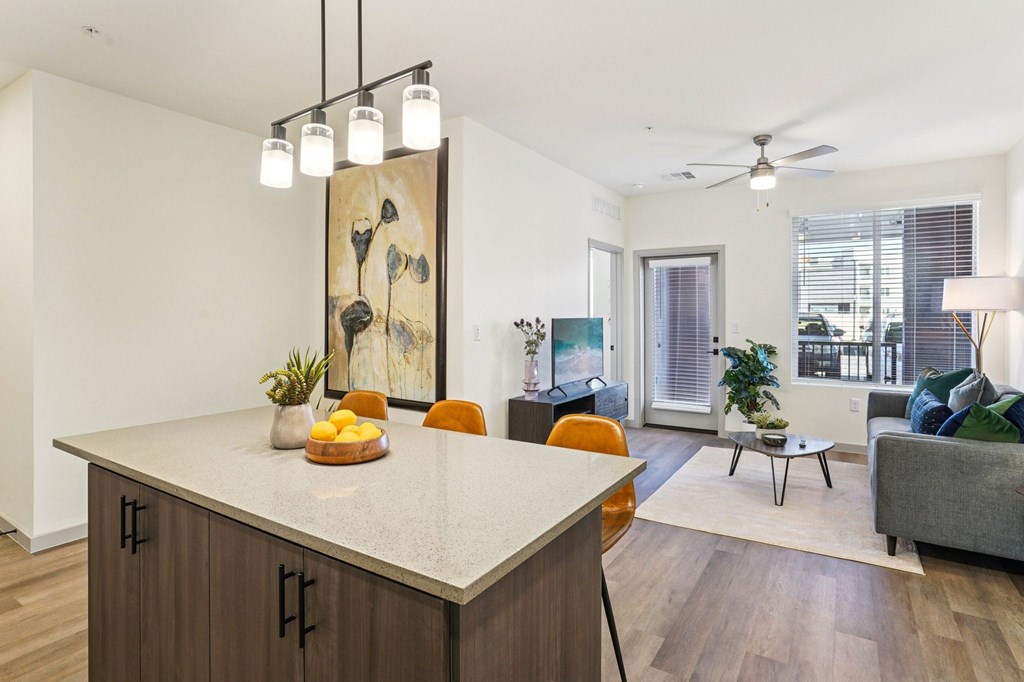 Kitchen And Living Area at Cottonwood Ranch, Casa Grande, AZ