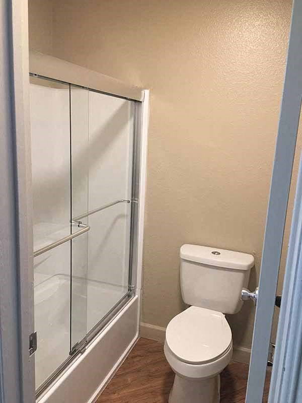 Shower and toilet