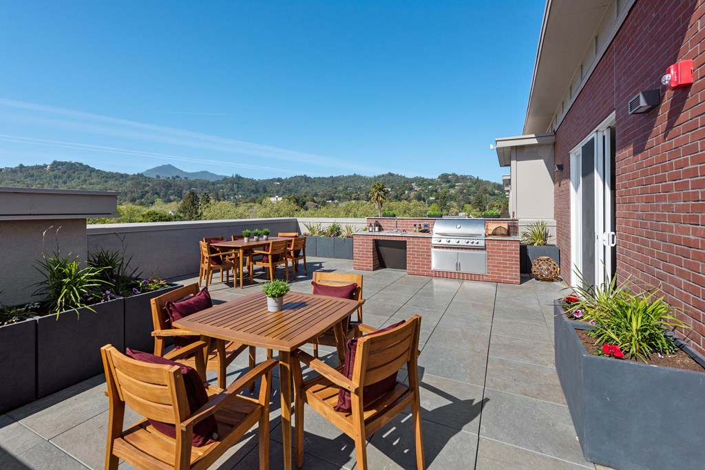 Private balcony over looking city