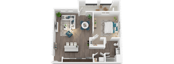 One bedroom floor plan