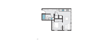 A1 Floor Plan at THE MOD AT MIDTOWN Apartments, California