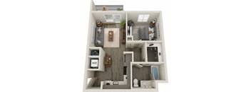 a 1 bedroom floor plan | the ridge at san antonio at Westlook, Reno Nevada