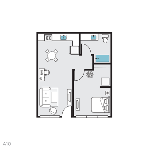 A10 Floor Plan at THE MOD AT MIDTOWN Apartments, California