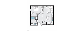A11 Floor Plan THE MOD AT MIDTOWN Apartments, SACRAMENTO, CA, 90028