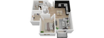 Station by Vintage Two bedroom floor plan