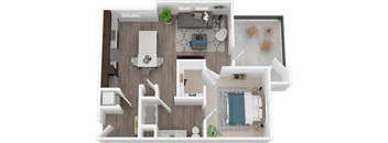 One bedroom floor plan