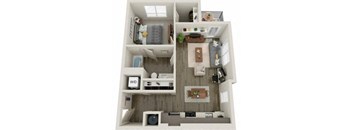 a floor plan of a 1 bedroom apartment at Westlook, Nevada
