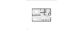 A5 Floor Plan at THE MOD AT MIDTOWN Apartments, SACRAMENTO