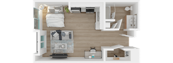 The Adriano Studio floor plan  at 1801 L | Sacramento, CA 95811