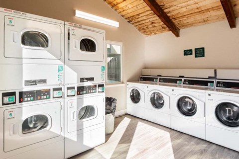 Laundry facility with washer and dryers
