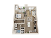 one bedroom floor plan l Alira Apartments in Sacramento Ca
