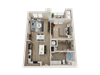 One bedroom floor plan l Sacramento CA Apartment Rentals