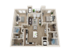 two bedroom floor plan l Sacramento CA Apartment Rentals