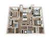 two bedroom floor plan l Alira Apartments for rent in Sacramento Ca
