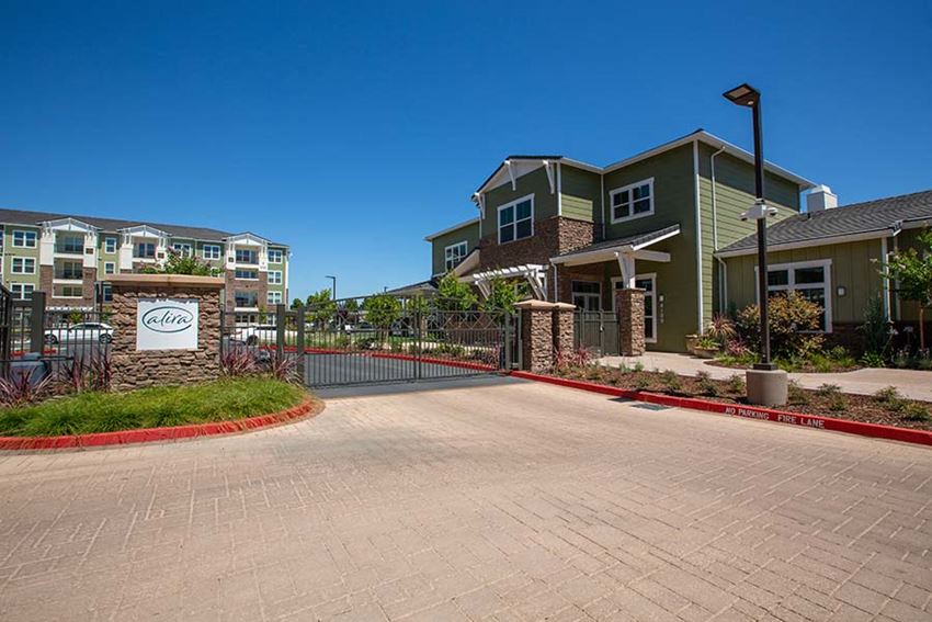 Entry to community with monument signl Alira Apartments in Sacramento Ca - Photo Gallery 1