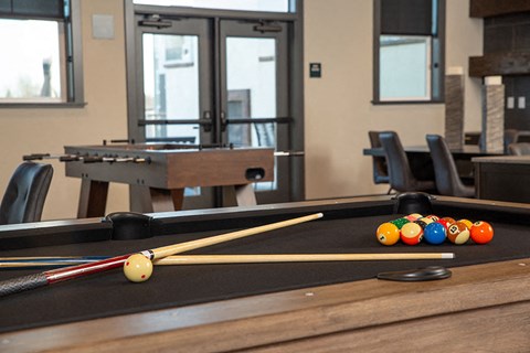 Game room with pool table l Sacramento CA Apartment Rentals