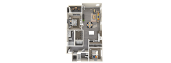 Altair Floor Plan at ARISTA APARTMENT HOMES, Nevada