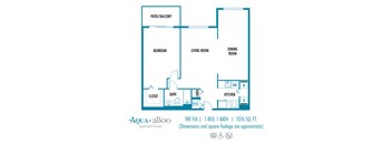 One bedroom floor plan