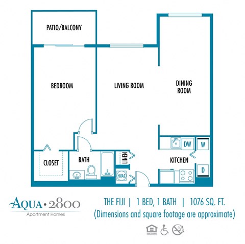 One bedroom floor plan