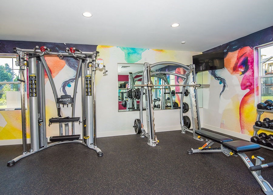 Fitness Center with workout equipment