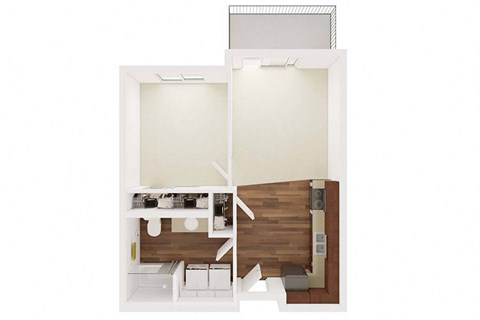 One bedroom floor plan 