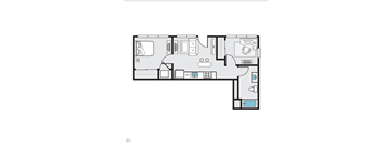 B1 Floor Plan at THE MOD AT MIDTOWN Apartments, California, 90028