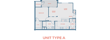 1 Bedroom 1 bath floorplan