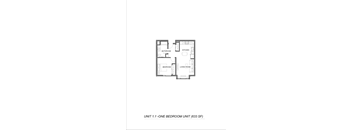 1B1B Floor Plan at Bridge Meadows Redmond Apartments, Redmond, Oregon