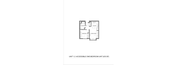 1Bed Floor Plan at Bridge Meadows Redmond Apartments, Redmond