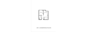 1Bedroom Floor Plan at Bridge Meadows Redmond Apartments, Oregon
