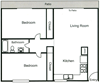 Two bedroom floor plan