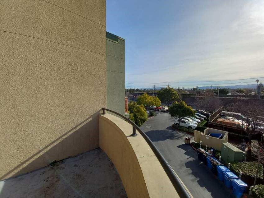 Balcony view at Borregas Court Apartments, California