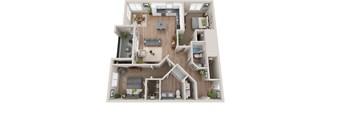 a 3d rendering of a floor plan of a house at BASE APARTMENT HOMES, LAS VEGAS, 89166