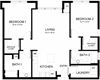 Baxter on Broadway 2 Bedroom A 2D floor plan