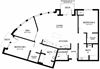 Baxter on Broadway 2 bedroom with deck 2D floor plan
