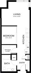 Baxter on Broadway open style C 2D floor plan