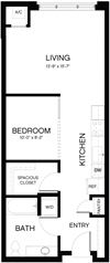 Baxter on Broadway open style A 2D floor plan